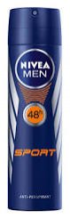 Nivea spray deo Sport Men 150ml | Kosmetické a dentální výrobky - Pánská kosmetika - Deodoranty - Spray Nivea spray deo Sport Men 150ml | Kosmetické a dentální výrobky - Pánská kosmetika - Deodoranty - Spray